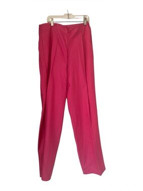 NWT Valerie Stevens Women's Fuchsia Pink 100% Linen Pants Large